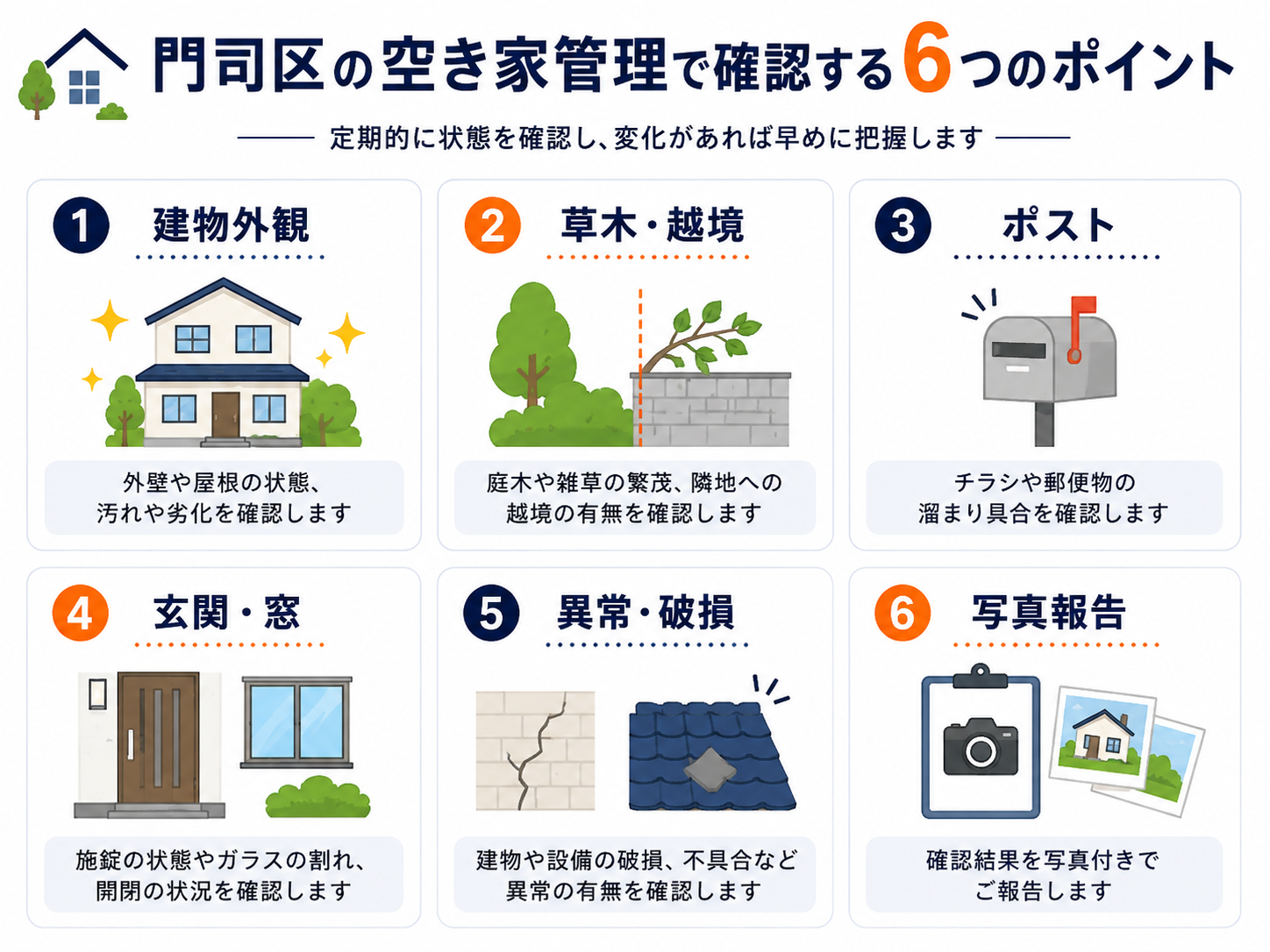 門司区の空き家管理で確認する6つのポイント